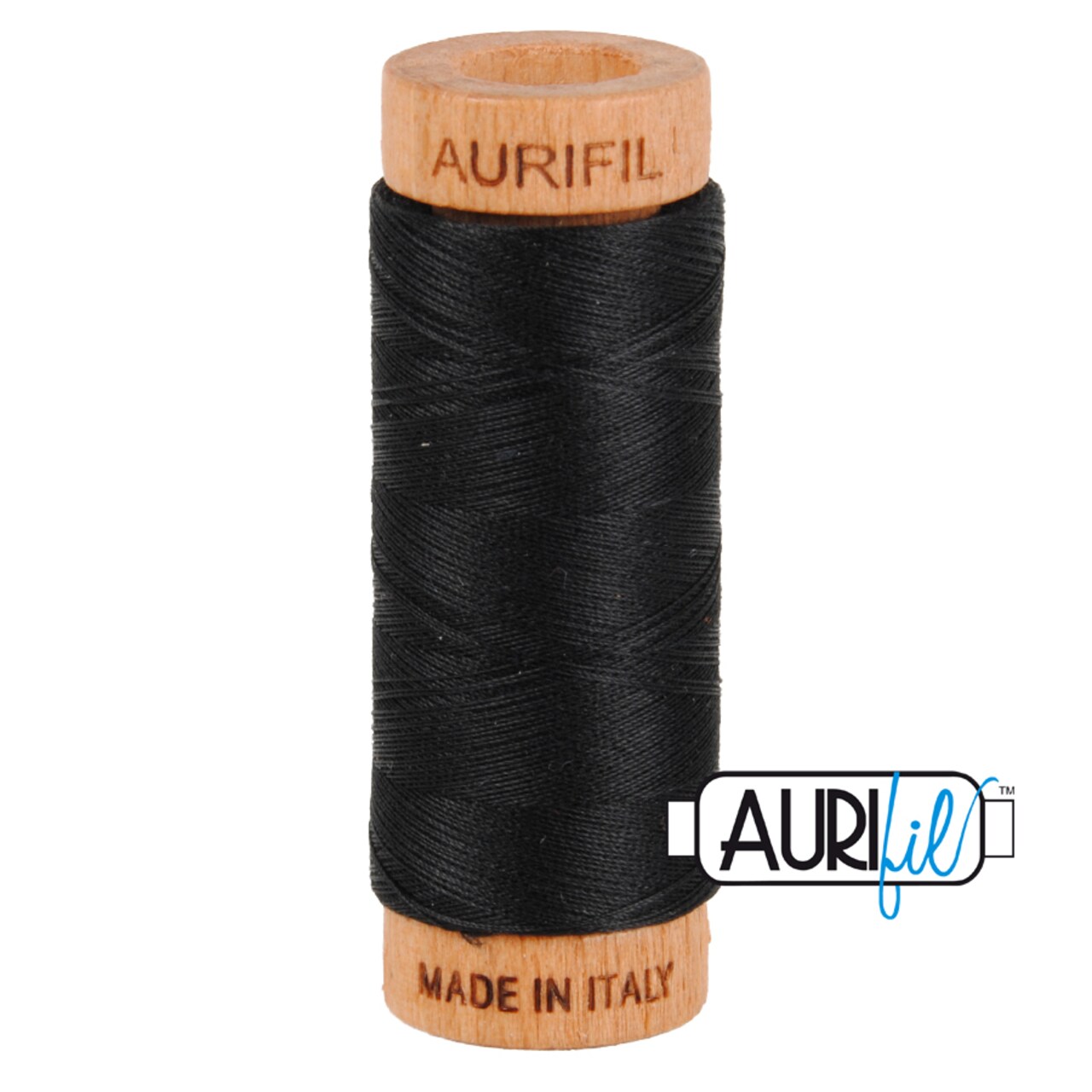 Black (2692) | 80wt Small Spool (274M / 300Y) | Aurifil Thread